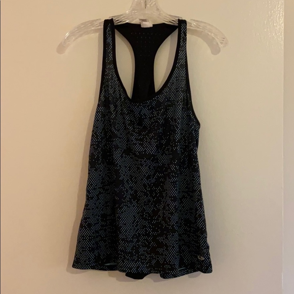 Black and Blue Workout Tank Top